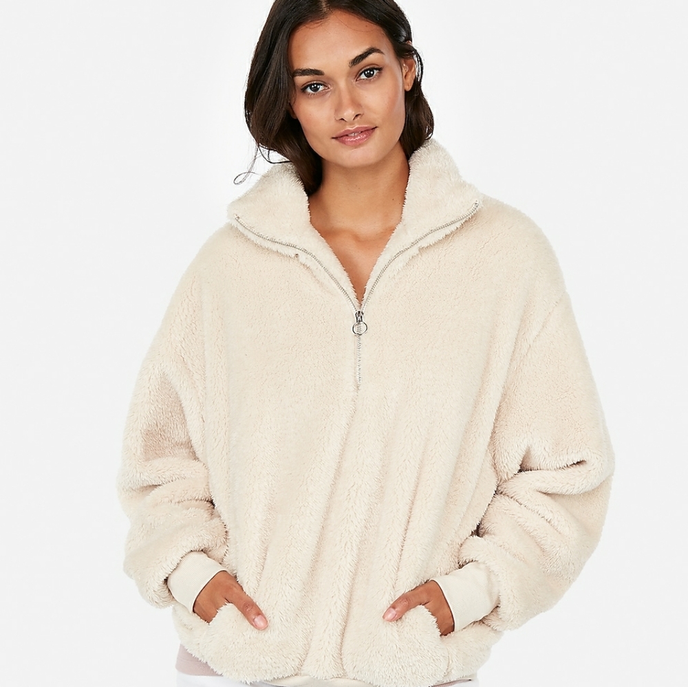 Express Oversize Fleece Half-Zip Pullover